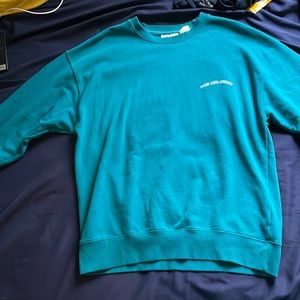 Blue-Green tom and jerry crew neck